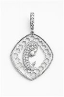 Charm Idee Preziose dal 1987 in Oro blanco Zircone IP.CHK18B/76